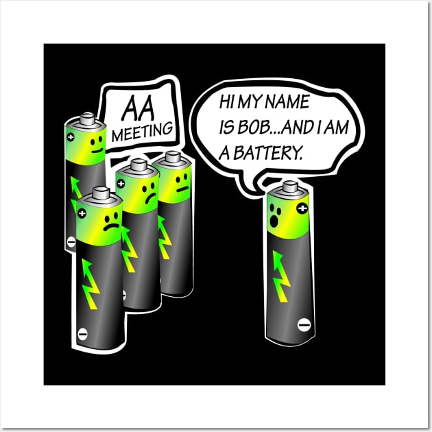AA BATTERY FUNNY Wall Art by manal